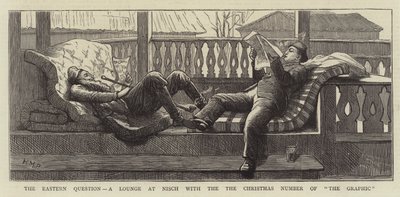 Die östliche Frage, eine Lounge in Nisch mit der Weihnachtsausgabe von The Graphic von Henry Marriott Paget